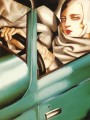 portrait dans la bugatti verte 1925 contemporain Tamara de Lempicka